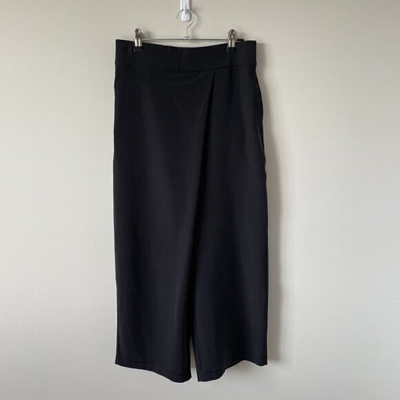 Lululemon With The Flow Pant Wide Leg High Rise Wrap-Front Casual Black 6 - Picture 2 of 9